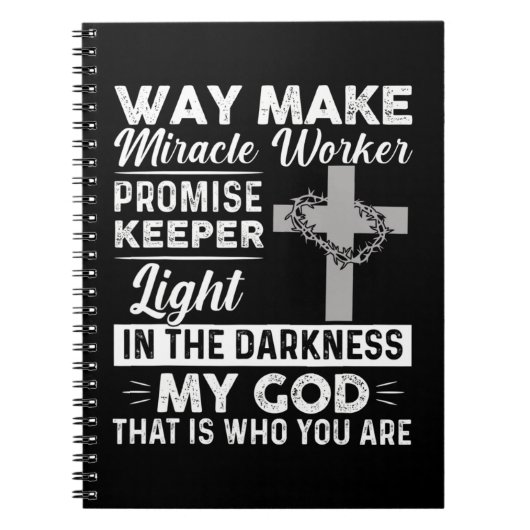 Waymaker Miracle Worker Promise Keeper Light Jesus Notizblock (Vorderseite)
