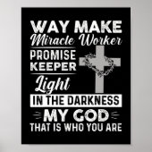 Waymaker Miracle Worker Promise Keeper Light Jesus Poster (Vorne)