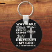 Waymaker Miracle Worker Promise Keeper Light Jesus Schlüsselanhänger (Vorderseite)