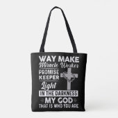 Waymaker Miracle Worker Promise Keeper Light Jesus Tasche (Rückseite)