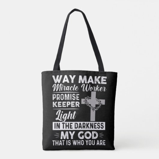 Waymaker Miracle Worker Promise Keeper Light Jesus Tasche (Rückseite)