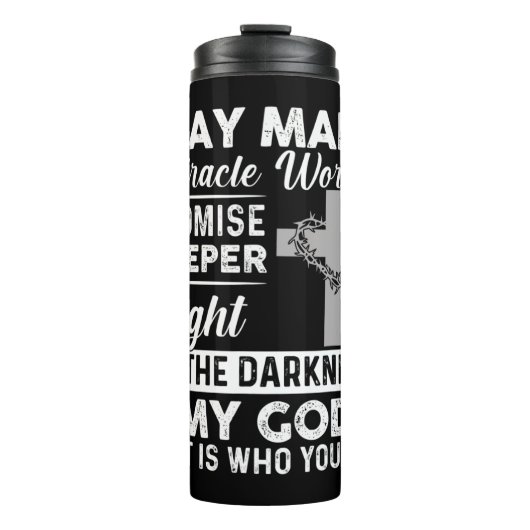 Waymaker Miracle Worker Promise Keeper Light Jesus Thermosbecher (Vorderseite)