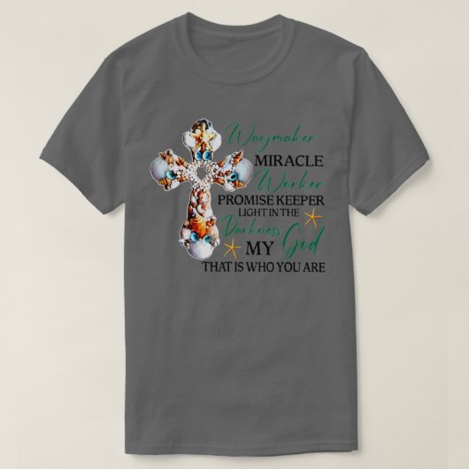 Waymaker Miracle Worker Promise Keeper Seashells C T-Shirt (Design vorne)