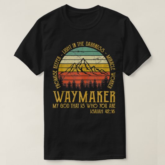 Waymaker Miracle Worker Promise Keeper Tshirt Chri (Design vorne)