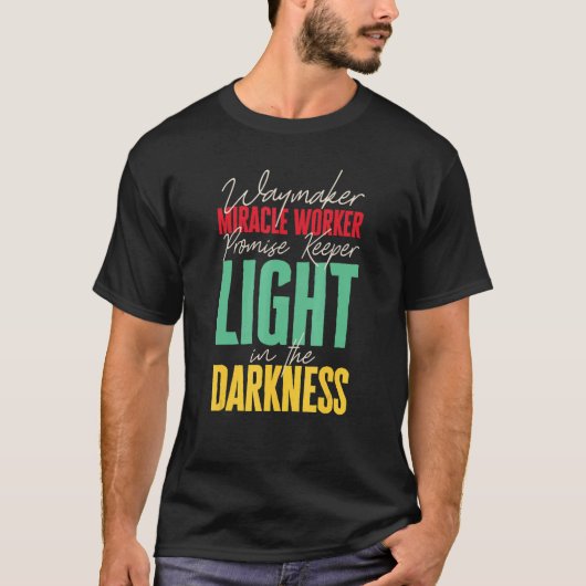 Waymaker Promise Keeper Miracle Worker Christian F T-Shirt (Vorderseite)