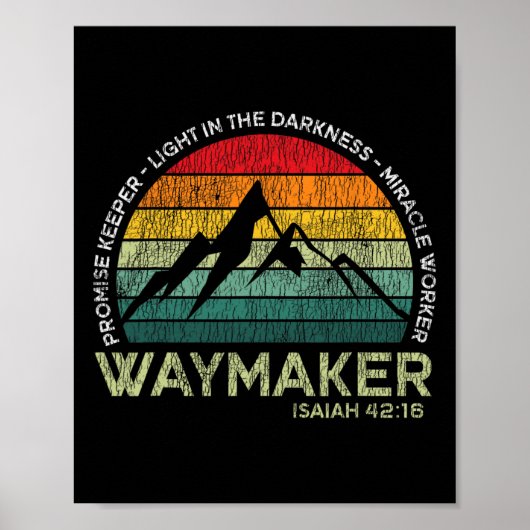 Waymaker Versprechen Bewahre Miracle Worker Christ Poster (Vorne)