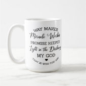 Waymaker, Wunderarbeiter - Schwarzer Druck Kaffeetasse (Links)