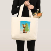 Wayne Deer im Schnee Jumbo Stoffbeutel (Vorderseite (Produkt))
