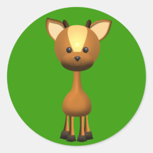 Wayne Deer Runder Aufkleber