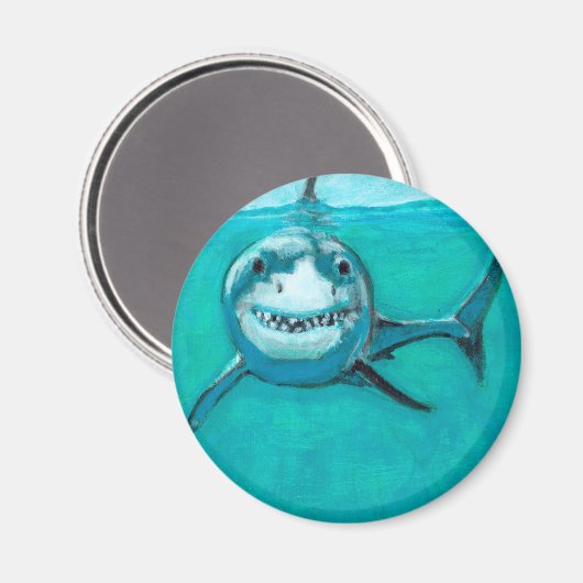 "Wayne" der große weiße Hai Magnet (Vorderseite/Rückseite)