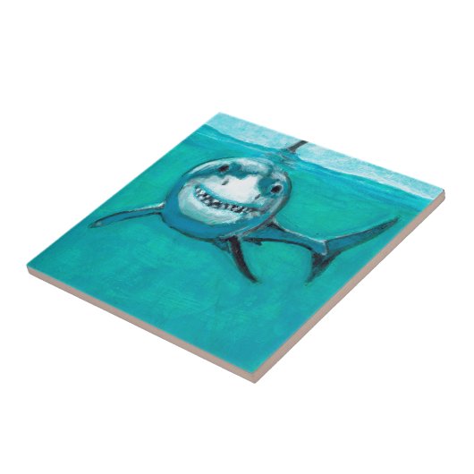 "Wayne" der Weiße Hai Fliese (Seite)