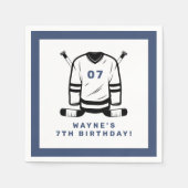 WAYNE Hockey Player Sport Themenjunge Geburtstag Serviette (Vorderseite)