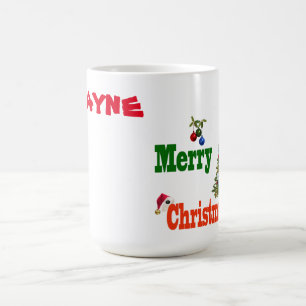Wayne Name with Lawn Bowls Weihnachtsthema, Tasse