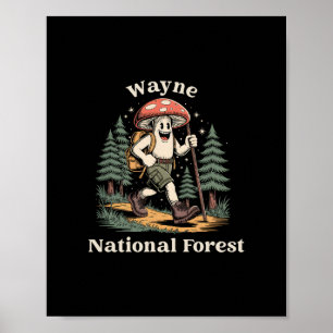 Wayne National Forest Ohio Wandern Pilz Urlaub Poster