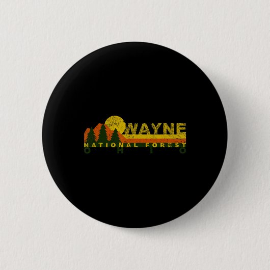 Wayne National Forest Vintage Retro  Button (Vorderseite)