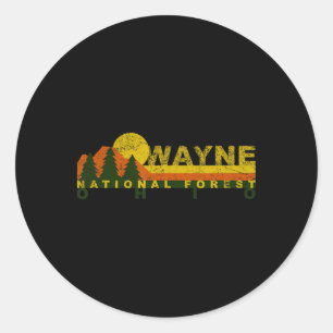 Wayne National Forest Vintage Retro Runder Aufkleber