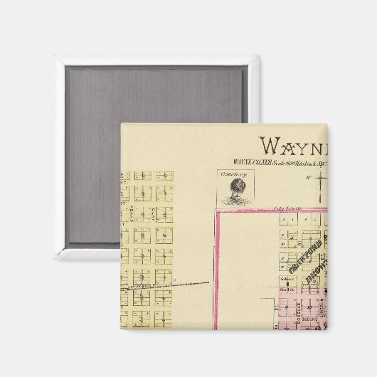 Wayne, Nebraska Magnet (Vorderseite/Rückseite)