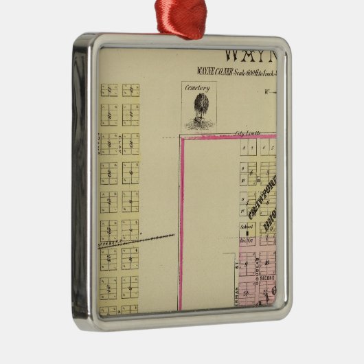 Wayne, Nebraska Silbernes Ornament (Rechts)