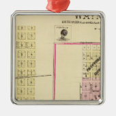 Wayne, Nebraska Silbernes Ornament (Vorne)