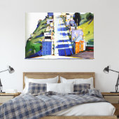 Wayne Thiebaud art style Leinwanddruck (Insitu (Schlafzimmer))