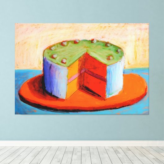 Wayne Thiebaud art style Leinwanddruck (Insitu (Holzboden))