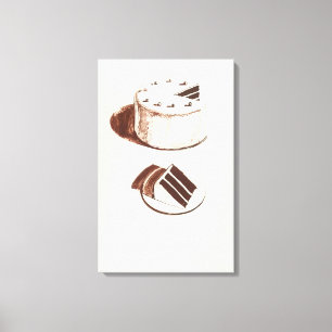 Wayne Thiebaud - Schokoladenkuchen - 1971 Leinwanddruck