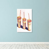 Wayne Thiebaud - Three Strawberry Shakes - 1964 Leinwanddruck (Insitu (Holzboden))