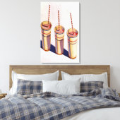 Wayne Thiebaud - Three Strawberry Shakes - 1964 Leinwanddruck (Insitu (Schlafzimmer))