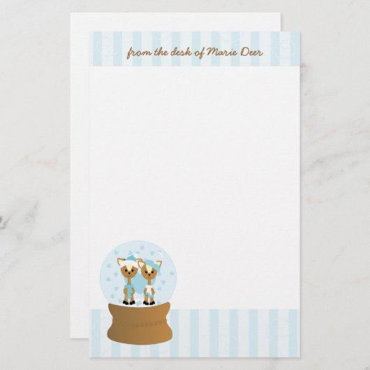 Wayne und Marie Deer Briefpapier (Vorne/Hinten)