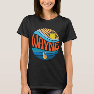 Wayne Vintage Sonnenuntergang Wayne Groovy Tie Dye T-Shirt