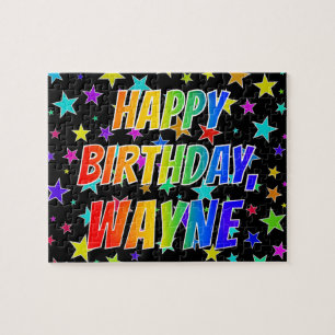 "WAYNE" Vorname, Spaß "GLÜCKLICHER GEBURTSTAG" Puzzle