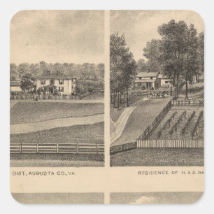 Waynesboro, Augusta County Quadratischer Aufkleber