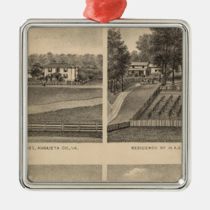 Waynesboro, Augusta County Silbernes Ornament