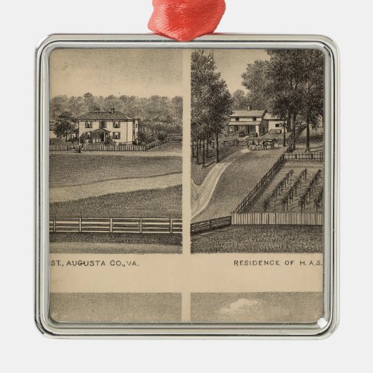 Waynesboro, Augusta County Silbernes Ornament (Vorne)