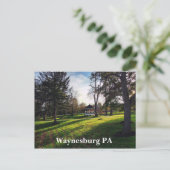 Waynesburg Postkarte (Stehend Vorderseite)