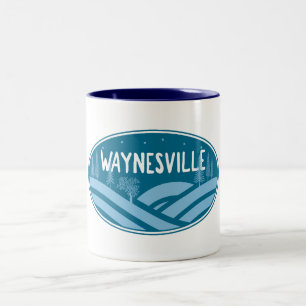 Waynesville North Carolina im Freien Zweifarbige Tasse