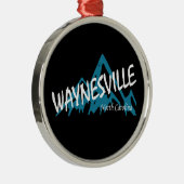 Waynesville North Carolina Mountains Ornament Aus Metall (Rechts)