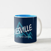 Waynesville North Carolina Mountains Zweifarbige Tasse (VorderseiteRechts)