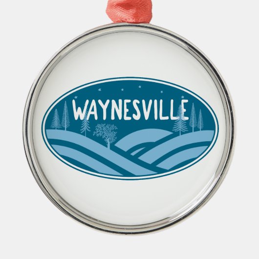 Waynesville North Carolina Outdoors Ornament Aus Metall (Vorne)