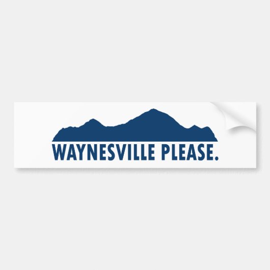 Waynesville North Carolina Please Autoaufkleber (Vorne)