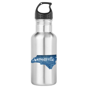 Waynesville North Carolina Wood Grain Edelstahlflasche