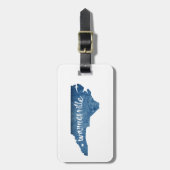 Waynesville North Carolina Wood Grain Gepäckanhänger (Vorderseite vertikal)