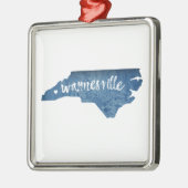 Waynesville North Carolina Wood Grain Ornament Aus Metall (Links)
