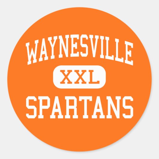 Waynesville - Spartans - Hoch - Waynesville Ohio Runder Aufkleber (Vorderseite)