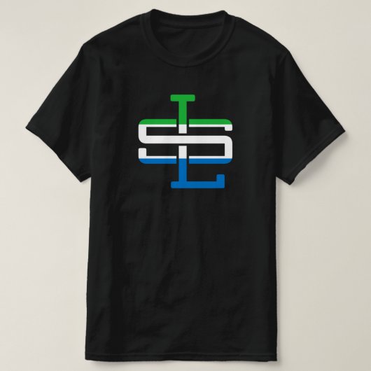 WAYout Arts Freeetown Sierra Leone Flag Monogram T-Shirt (Design vorne)