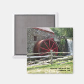 Wayside Inn Grist Mill, Sudbury MA Magnet (Vorderseite/Rückseite)