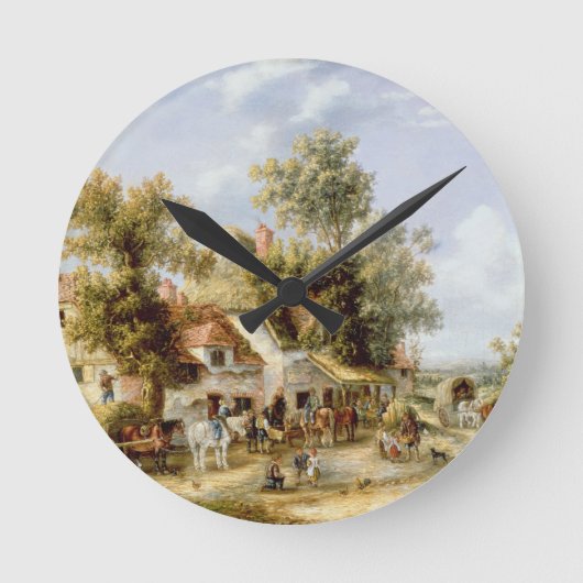 Wayside Inn Runde Wanduhr (Vorderseite)