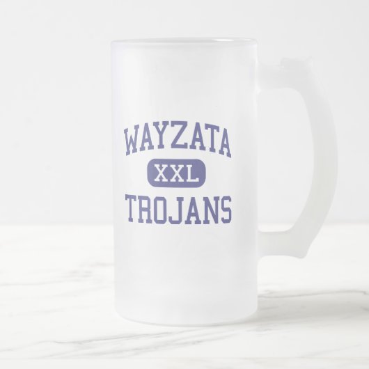 Wayzata - Trojan - hoch - Minneapolis Minnesota Mattglas Bierglas (Rechts)
