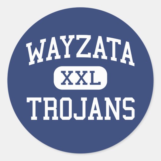 Wayzata - Trojans - Hoch - Minneapolis Minnesota Runder Aufkleber (Vorderseite)