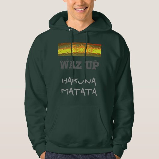 WAZ UP God Hakuna Matata Geschenk Apparel Hoodie S (Vorderseite)